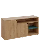 KU2-15DN3 L skříňka nízká 2-dveřová, nika, 740x1522x400, provedení levé, korpus a dvířka dub lite/po